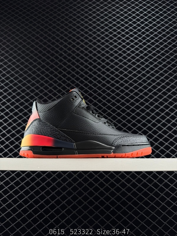 110 Air Jordan AJ3 联名黑红 彩虹渐变 圈内最强三代系列 匠心打造 开发时长超过半年 目前可过各类鉴定或无法鉴定 裸鞋随便操作 全套原纸板楦头开发 原厂大底磨具加持立体防滑纹理 原装