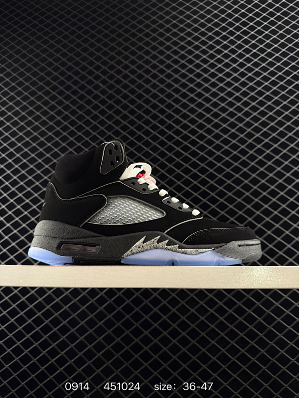 120真标带半码 Air Jordan 5 Retro "Black Metallic Reimagined" 高帮 2025 复刻黑银 AJ5 乔丹5代 aj5 乔5 高邦 复刻黑银 乔丹篮球鞋系列
