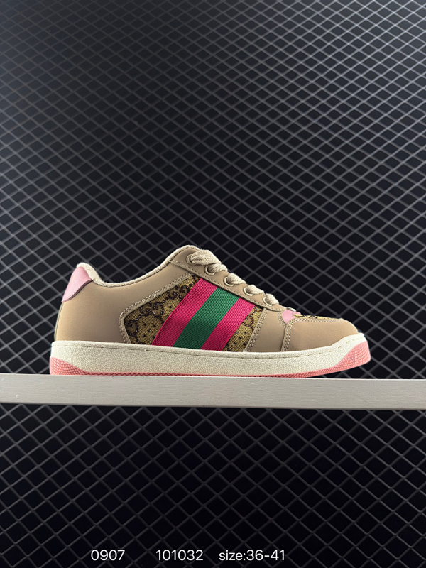 160 【公司级】古驰男鞋（GUCCI） Screener系列做旧脏脏鞋 时尚厚底增高复古板鞋潮运动鞋，复古学院风款式与融入怀旧运动服风格的面料风靡数十年，不同风格演绎出的协奏之曲为2019早春系列提