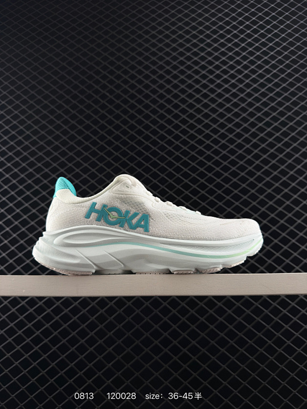140 公司级✅HOKA M CLIFTON 10 轻量低帮户外越野跑鞋 户外山脉越野轻量运动跑鞋  鞋面用轻的无缝架构 鞋带用了弹性不易松脱的扁宽弹性鞋带 轻薄的TPU贴在透气的鞋面上 前掌与中掌部