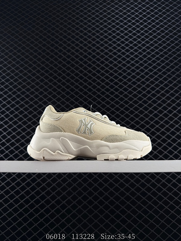 140 MLB 纽约洋基队 时尚百搭舒适透气休闲运动 防滑耐磨 低帮 老爹鞋 男女同款 浅米黄色 货号：3ASHDO75N（GP002） 尺码：35-45 编码：113228 全文  详情