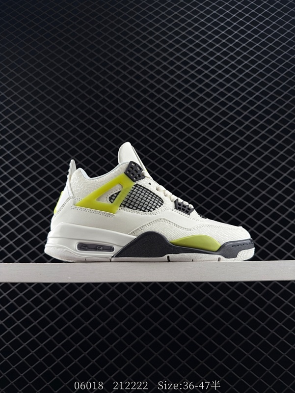 110 真标✅耐克Nike Air Jordan 4 Retro 迈克尔·乔丹AJ4代中帮复古休闲运动文化篮球鞋 货号：HJ5990 100 尺码：36 36.5 37.5 38 38.5 39 40