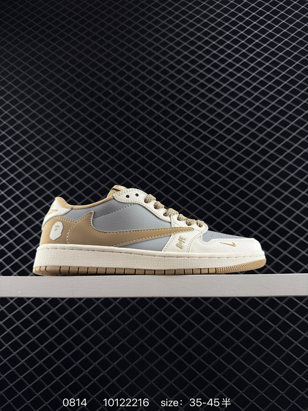 80 乔丹Air Jordan 1 Low AJ1 倒钩乔1 低帮复古文化休闲运动篮球鞋 1985 年面世的元年款汲取设计灵感，采用简洁大方的经典外观，熟悉中带一抹新颖。此款运动鞋采用经典设计，可与不