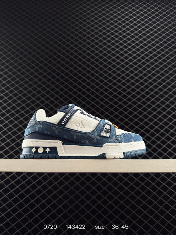 110 ✅路易威登/Louis Vuitton  LV路易威登板鞋         新款 LV Trainer最新配色运动鞋  L家 篮球鞋风格运动鞋   该鞋由艺