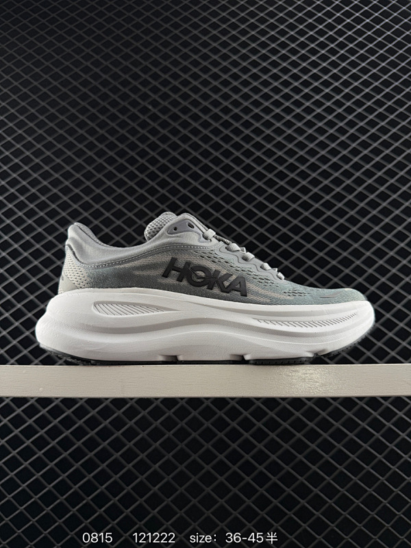 110 HOKA ONE ONE Bondi 9 复古舒适防滑耐磨 低帮 山地户外跑步鞋 货号:1162012 尺码:36 36.5 37.5 38 38.5 39 40 40.5 41 42 42.