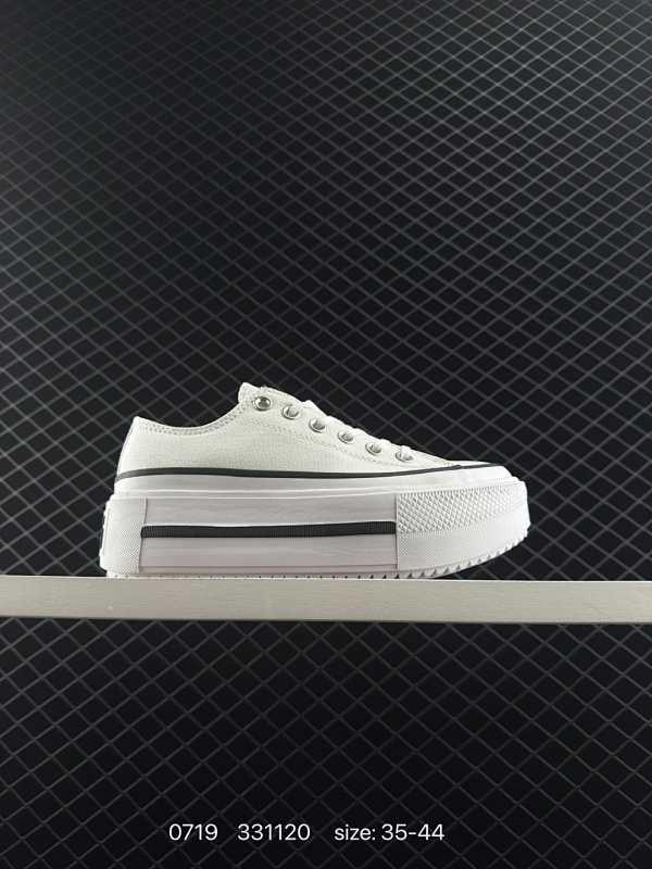 100 CONVERSE匡威 Double Stack男女休闲运动胶鞋双层厚底鞋 ​白低35-44 编码：331120  详情     ¥ 100