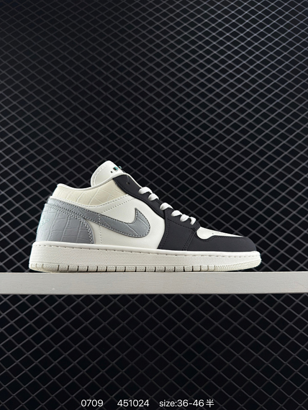 120 Jordan Air Jordan 1 Low 舒适百搭 耐磨 低帮 复古篮球鞋 男款 白灰黑 尺码 如图 编码 451024  详情          ¥ 120