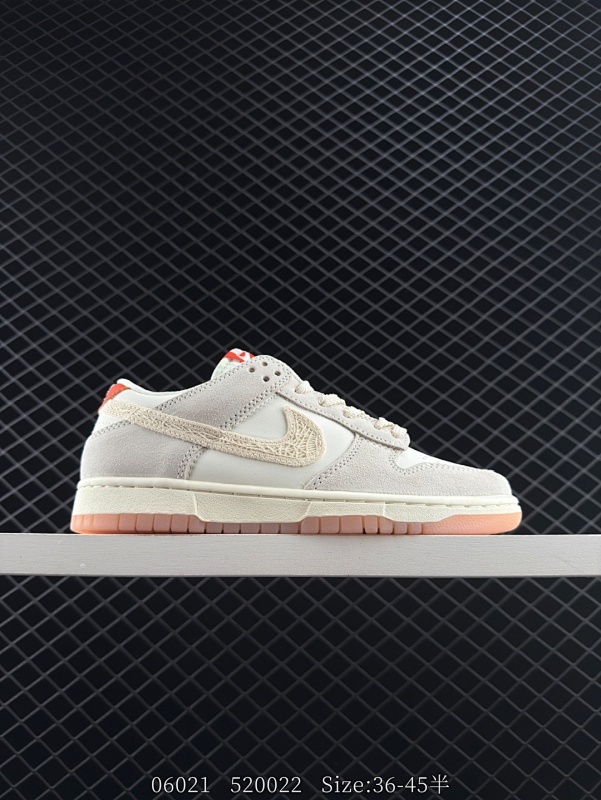 110 Nike Dunk SB Low "Friendship Knot" 耐克 SB 低帮 米白橙 防滑耐磨低邦休闲板鞋 鞋款整体以米白色皮革打造，搭配灰色麂皮框架覆盖层，鞋身两侧Swoosh L