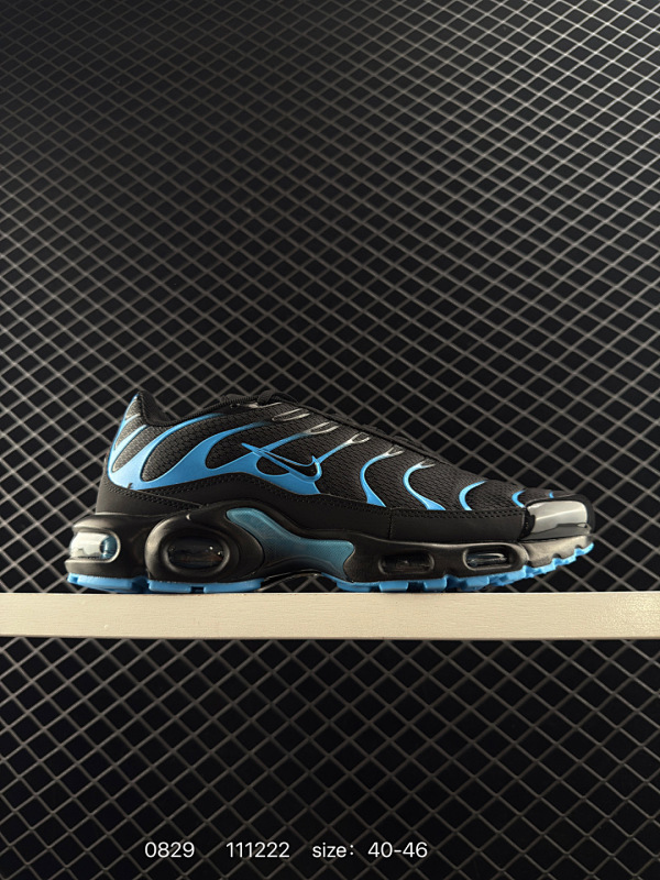 110 真标✅Nike Air Max Plus 耐克 轻便缓震 耐磨大气垫系列 跑鞋 全新的鞋面材质搭配TPU波浪纹理与内靴设计 打造如袜子般的贴合支撑体验 带来更加舒适的支撑于包裹感受 动态网状鞋