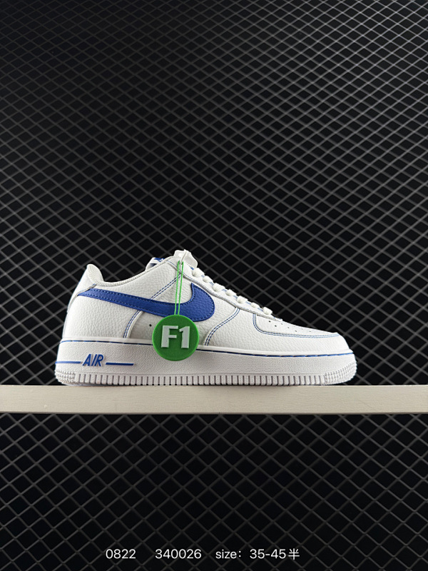 130 Nike/耐克 升级原楦原纸版数据开发版型，采用硬质牛剖革鞋面材质，内置全掌Air Sole气垫❗官方新色，耐克Nike Air Force 1’07 Low”White/Pink“空军一号经