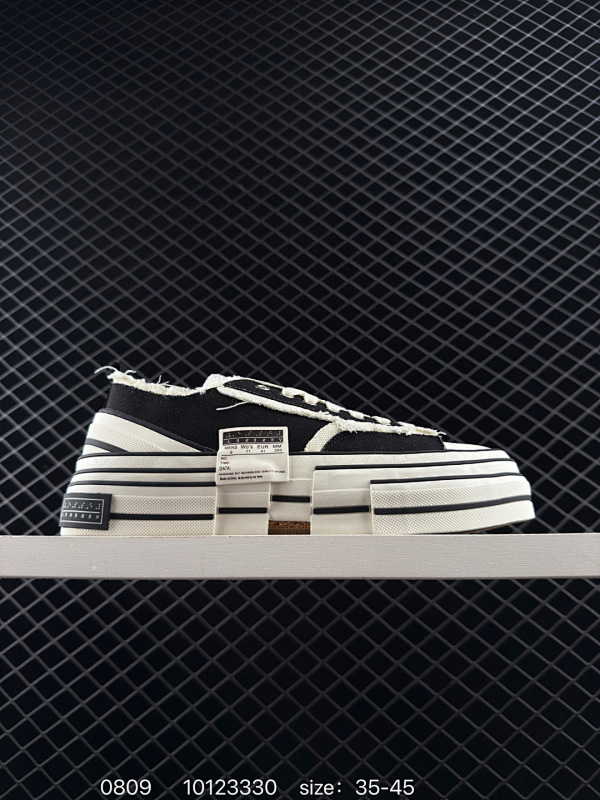 150 ✅xVESSEL 天鹅之曜 长毛绒亮片 吴建豪低帮 帆布鞋 重工解构厚底软木百搭乞丐风增高板鞋古法手工艺与皮鞋工艺完美结合制造 世界上第一双软木酥化鞋 破坏效果突出  ID:10123330