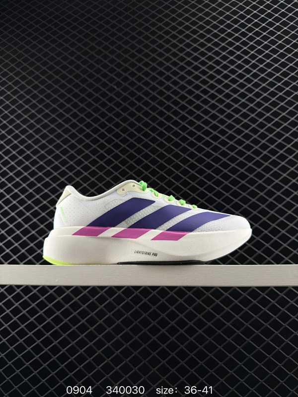 150 Ad Adizero Evo SL 轻盈跑鞋耐磨减震专业跑步鞋  冲向目标，一路向前，不断挑战和突破自我 无论是平时训练还是马拉松，让这款adidas跑步鞋伴你畅快开跑 兼具舒适性和结构感，搭