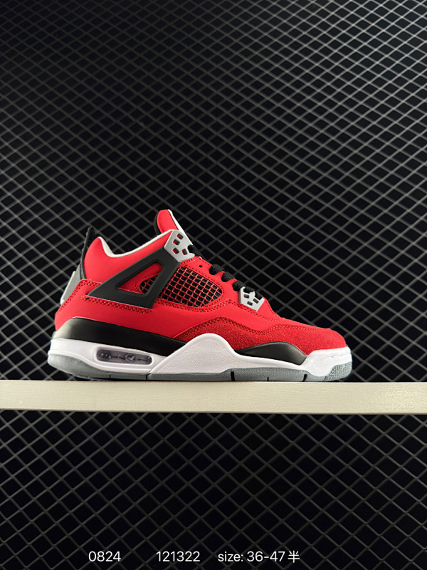 110真标带半码 Air Jordan 4 Retro "Bred Reimagined" 2024复刻 皮面黑红 AJ4 乔丹4代 aj4 乔4 黑红2024版 乔丹篮球鞋系列 鞋子依旧保持了经典设