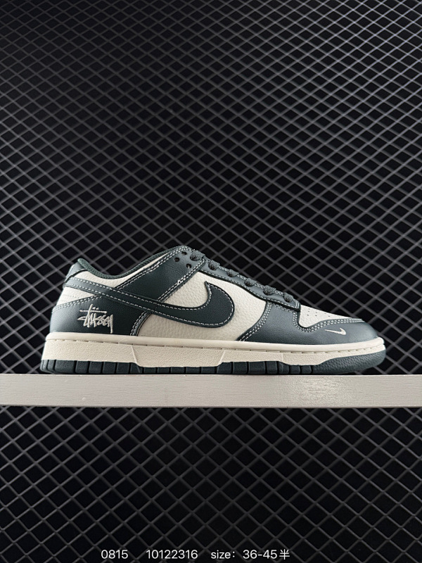 80 海外爆款限量发售！Nike SB Dunk Low “斯图西联名——米白藏青车线” 高端定制 低帮休闲板鞋 定制鞋盒 大厂纯原品质出货 超高清洁度 皮料切割干净无任何毛边 细节完美 货号：BB9