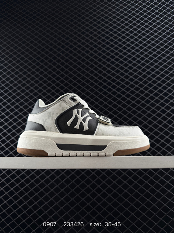 130 公司级✅MLB Chunky Liner MID人气单品学长鞋系列轻量增高厚底百搭中帮休闲运动板鞋 货号:3ASXLM13N 尺码:35.5 36 36.5 37.5 38 38.5 39 4