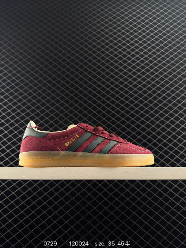 120 阿迪达斯Adidas Gazelle Indoor Trainers 羚羊内训系列低帮复古德训风百搭休闲运动板鞋   货号：JI2755 码数：36 36.5 37 38 38.5 39