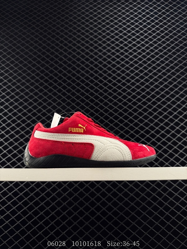 90 PUMA/彪马 男女鞋，采用翻毛皮鞋面材质，外置轻量耐磨橡胶大底❗️薄底鞋成为潮人必备!彪马Puma Speedcat OG"Black/White"极速赛车系列低帮德训风拼接复古百搭休闲运动赛