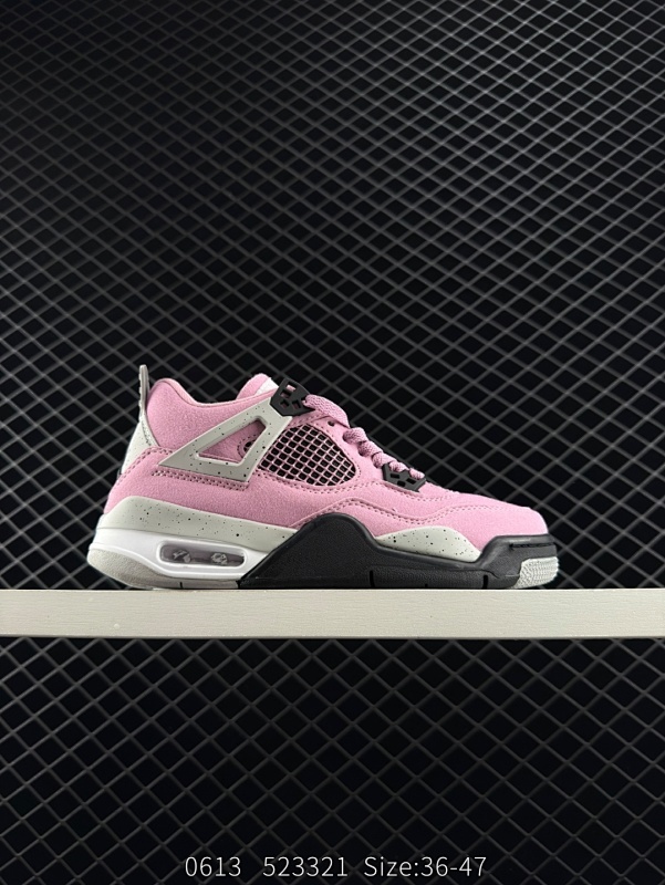 105  Air Jordan AJ4 WMNS "Orchid" 猛男粉  全新升级改良 原鞋原楦原纸板同源开发 完美呈现乔4的版型 内侧正确双色网格 还原细节 原厂皮料 正确气垫颜色 正确网格工艺
