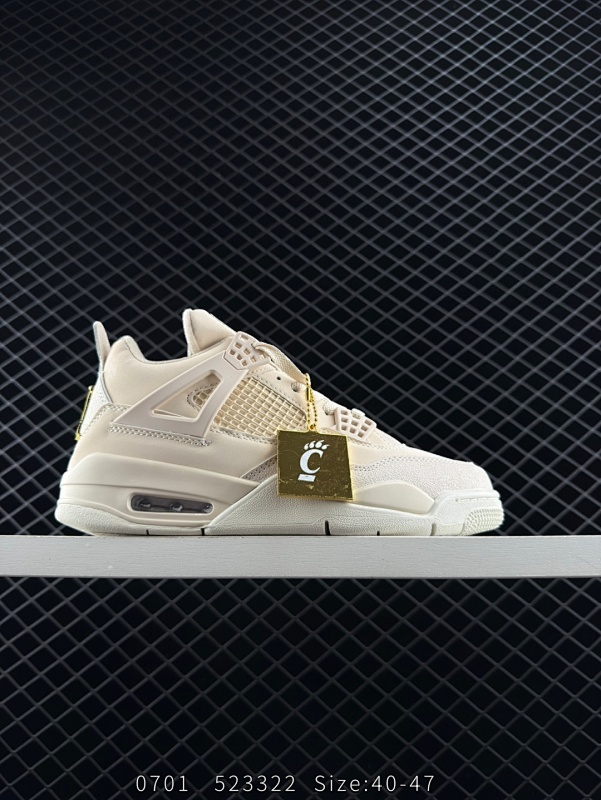 110 Nike Air Jordan 4 Retro 耐克迈克尔·乔丹AJ4代中帮复古休闲运动文化篮球鞋 原厂材料TPU超Q弹网格材质 缜密拉帮及中底钢印细节 组合开窗式气垫大底 货号：CV9388