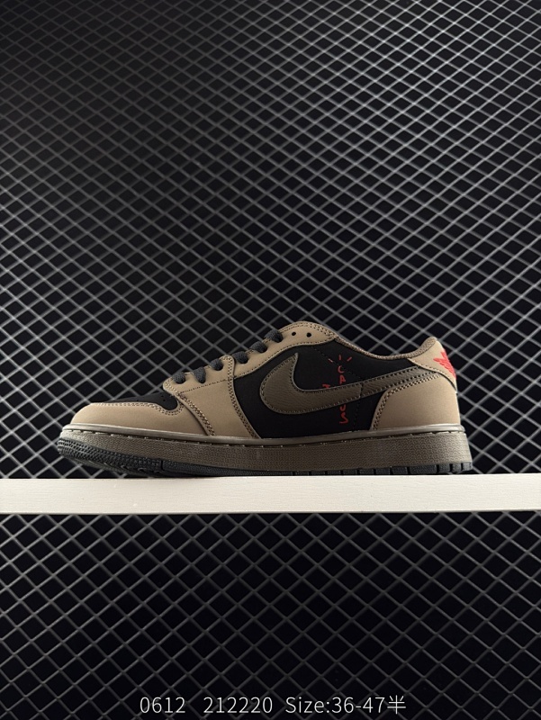 100 ️Air Jordan 1 Low Golf SP"Neutral Oliv"AJ1乔丹一代高尔夫版系列低帮经典复古文化休闲运动鞋“TS联名倒钩” 货号：CQ4277 002 尺码：36-