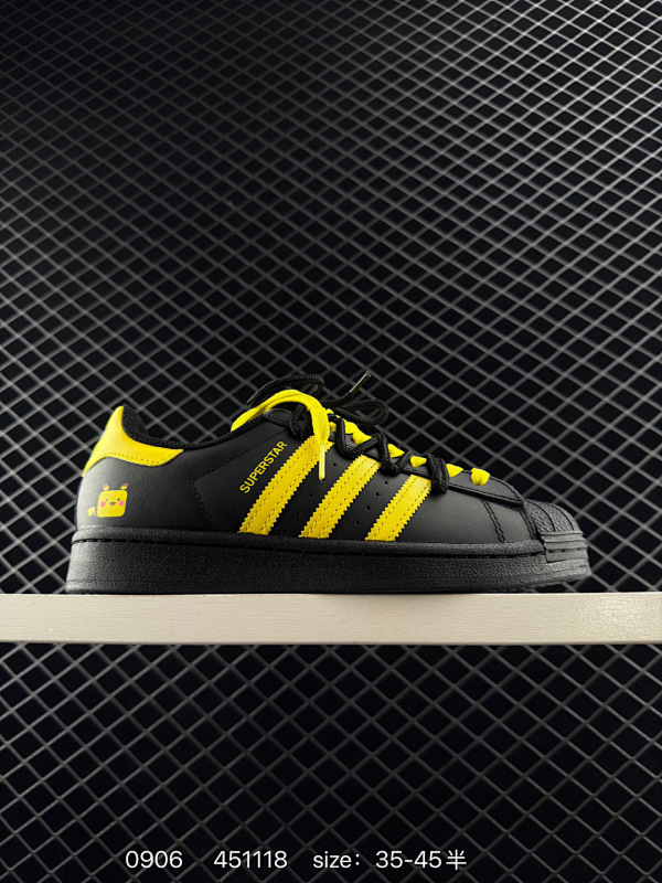 90 【定制球鞋】adidas originals SUPERSTAR 桃芝 黑武士 黑甜 防滑耐磨 低帮 板鞋 男女同款 黑粉 货号：EG4959(Team57-男女款桃芝) 尺码：35～44半 编