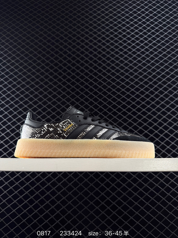 120 公司级✅阿迪达斯三叶草Adidas Originals Sambae 桑巴舞系列绅士德训足球风百搭低帮休闲运动板鞋 货号:JQ0258 尺码:如图 编码：233424 全文  详情