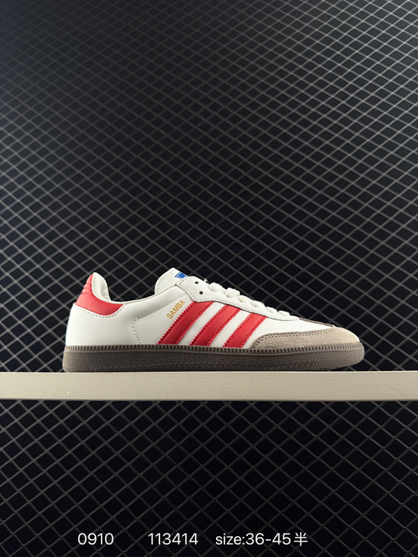 70 纯原AD阿迪Samba OG 桑巴低帮休闲板鞋 外贸订单 市售TOP0梯队品质 高端零售平台专供品质 全鞋身采用头层牛皮 包括鞋舌也是头层皮 私模大底 非市面公底  货号：ID0478 尺码：3