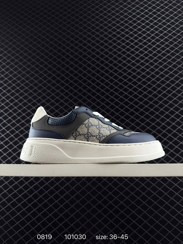 150 Gucci/古驰 21秋季复古白色GG印花压纹皮革厚底松糕运动鞋小白鞋 ID：101030 尺码：36～46  详情          ¥ 150