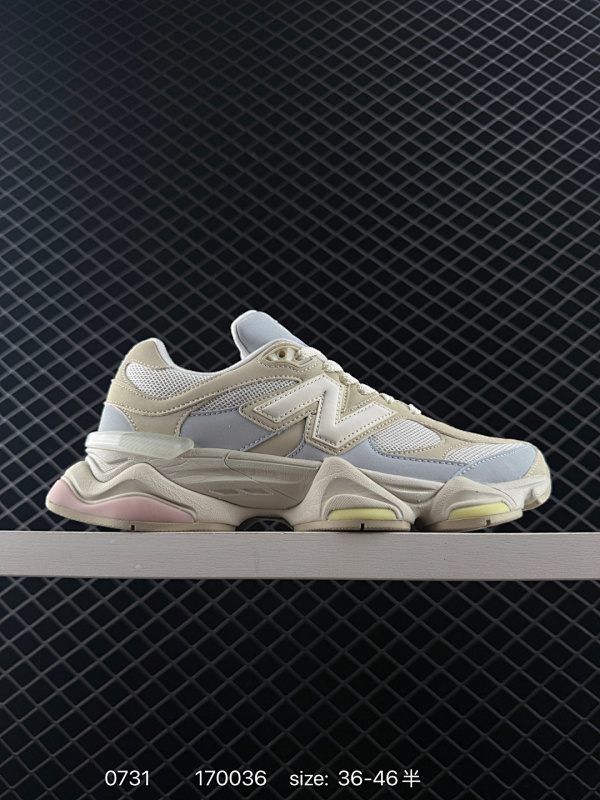 180 新百伦New Balance NB 9060 复古单品鞋款灵感源自设计师本人对夏日的怀日回忆。采用大面积网眼以及麂皮材质覆盖鞋身，还原经典气质。搭载ABZORB避震科技，由泡沫聚酯制成，上脚可