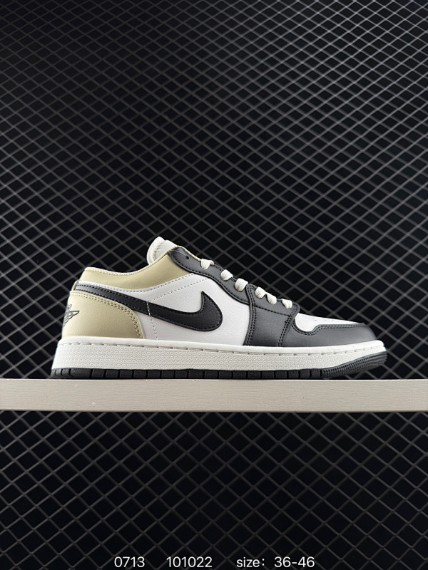 120 耐克 乔丹Air Jordan 1 Low AJ1 乔1 乔丹1代aj1 低帮复古文化休闲运动篮球鞋。从1985 年面世的元年款汲取设计灵感，采用简洁大方的经典外观，熟悉中带一抹新颖。此款运动
