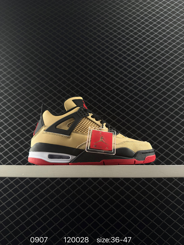 140 Jordan/乔丹 男女鞋真标半码制，原楦原纸版数据开发版型，采用磨砂牛培革鞋面材质，缜密定位拉帮及注胶效果，中底PU内嵌开窗式Air缓震气垫❗️Nike Air Jordan 4 Retro