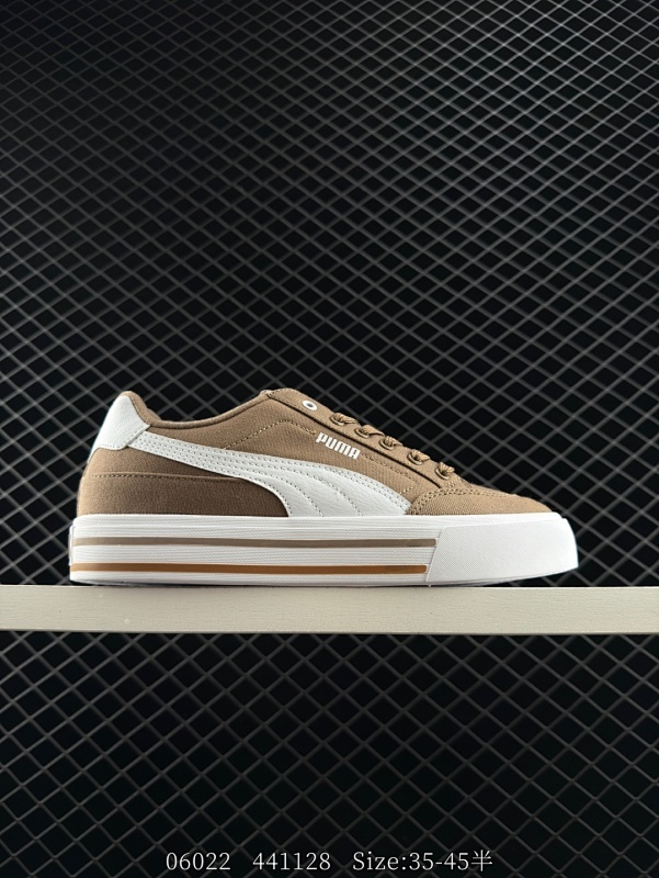 140 Puma/彪马正品 Court Low男女运动板鞋 新款男女同款情侣复古休闲鞋。封口类型: 系带式 鞋跟类型: 无鞋跟 鞋面材质:帆布 外底:橡胶底 鞋头部分采用提高透气性的透气孔 搭载Sof