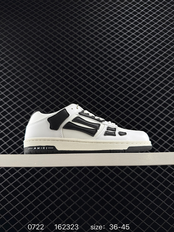 115 埃米尔amiri低帮骨头鞋王一博dunk休闲透气儿童新款板鞋春夏情侣同款运动鞋。在近两年最火的Skel-top-low-sneakers，也就是被称为的“骨头鞋”，成为了Amiri的又一大标志