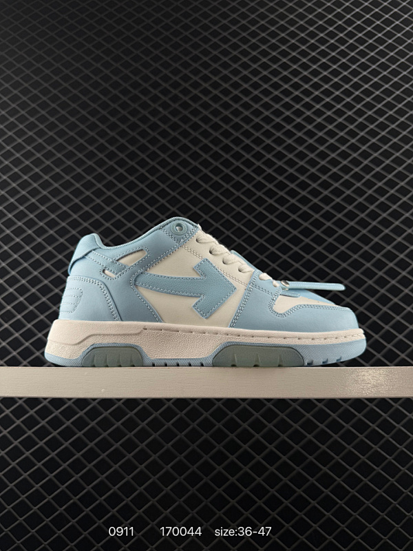 220 【公司级】独家实拍✨OFF-WHITE Out Of Office 低帮系带时尚板鞋 厚底增高小白鞋 街头运动元素 双色设计 标志性Arrows图案标志性ZipTie束线带吊牌鞋舌有 logo