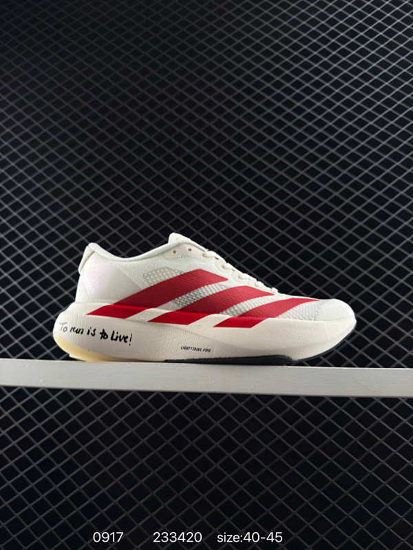 100 阿迪达斯 ADIDAS ADIZERO EVO SL 运动舒适防滑耐磨 低帮跑步鞋 阿迪达斯革新力作!「破纪录轻跑鞋」adiZero Adios Pro EVO 极致轻盈的Lightweigh