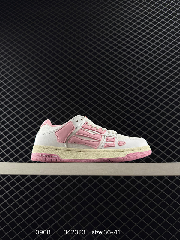 115 MIRI 21SS SKEL-TOP 骨头系列 Amiri 埃米尔 Skeleton Low-Skel top Sneakers 骨骼系列情侣鞋 当潮顶流产品 众星上脚 低帮运动休闲板鞋 正确