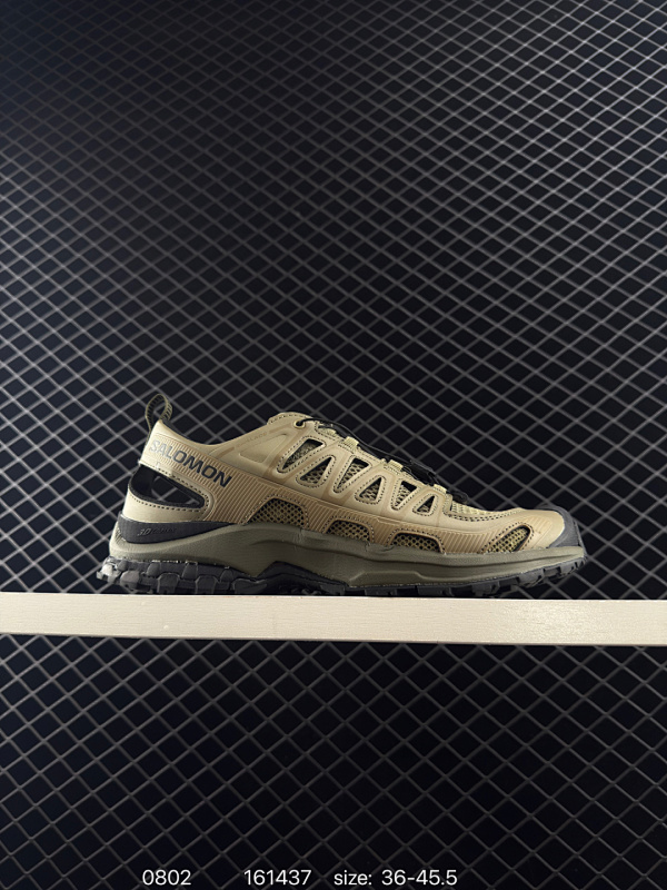 185 Salomon/萨洛蒙 男女鞋真标半码制，升级原楦原纸版开发，采用耐磨环保纤维革组合防护网织布鞋面材质，牛角扣系带开合，欧索莱环保去臭环型组合鞋垫，外置3D Chassis鞋底结构组合Cont