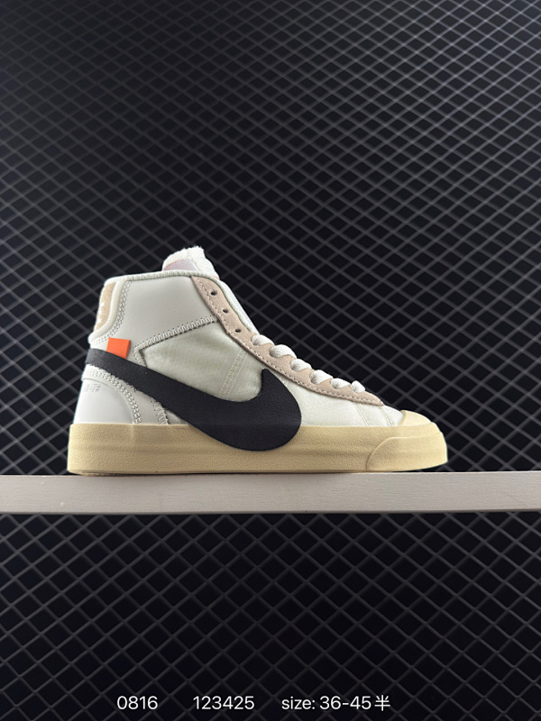 125 公司级✅OFF-WHITE x Nike Blazer Mid Grim Reaper 万圣节鞋扣 潮流 中帮 板鞋 货号:AA3832-001 尺码:36 36.5 37.5 38 38.5