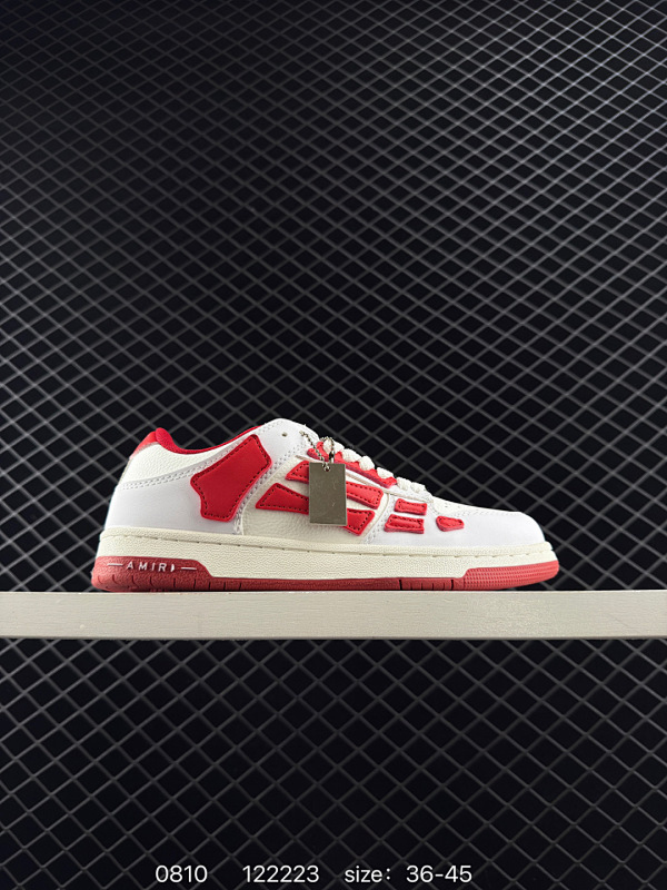 115 埃米尔amiri低帮骨头鞋王一博dunk休闲透气儿童新款板鞋春夏情侣同款运动鞋。在近两年最火的Skel-top-low-sneakers，也就是被称为的“骨头鞋”，成为了Amiri的又一大标志