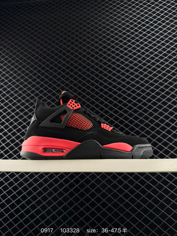 140 ✅AJ4 Air Jordan 4 Retro ” Infrared “ AJ4乔4 男子文化篮球鞋   大厂出品 主力合作工厂  全新模具开发 纯正4代正确鞋型 进口头层皮料 高清洁度 立体