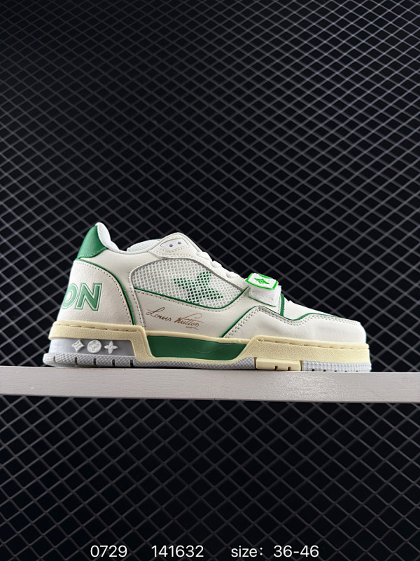 160 Louis Vuitton/路易威登 采用皮革鞋面材质，，内里全小羊皮打造及去味海玻璃脚垫，外置耐磨橡胶大底❗全新LV路易威登Louis Vuitton Remarque Low经典低帮系带休