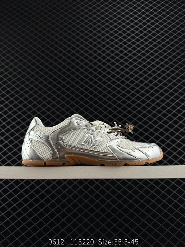 100 MiuMiu x New Balance 530 SL系列NB新百伦低帮经典复古休闲运动慢跑鞋 美拉德配色打造全新跨界合作 意大利奢侈品牌 该运动鞋采用解构和轻盈的设计 带点彷旧日的布料包覆着