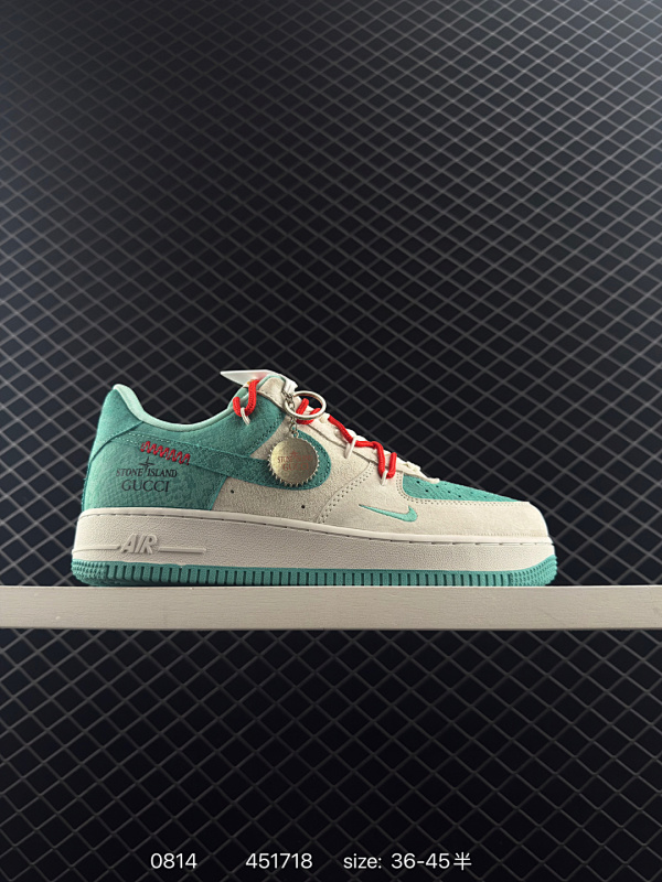 90 海外限量发售！公司级NIke Air Force 1 '07 Low “Supreme联名--黑夜荧光”空军一号 低帮 运动鞋 休闲鞋 折边针车 工艺难度大 原楦头原纸板 原装鞋盒 定制五金配件