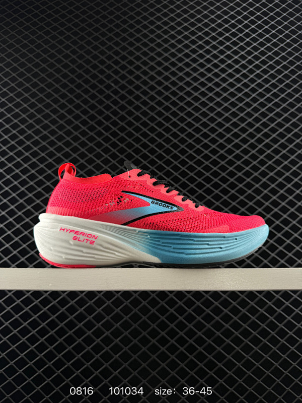 170 公司级✅Brooks布鲁克斯 Hyperion Elite 4 PB 舒适百搭防滑耐磨 低帮 越野竞速跑步鞋 采用改进工程空气网眼组合热熔工艺 鞋面材质搭载DNA LOFT V2密度泡棉缓震系