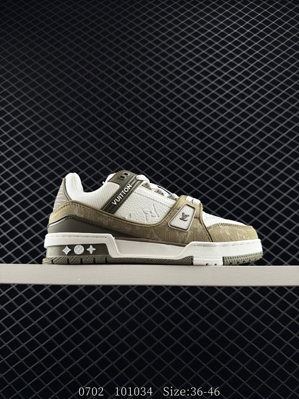 170 Louis Vuitton/路易威登 广东原产，采用皮革鞋面材质，，内里全小羊皮打造及去味海玻璃脚垫，外置耐磨橡胶大底❗全新LV路易威登Louis Vuitton Remarque Low经典