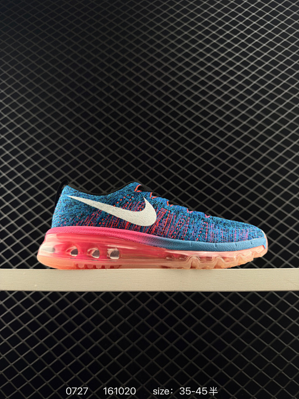100 公司级✅Nike Air Max Flyknit 耐磨轻便 织物减震防滑透气轻便 低帮跑步鞋  原档案Flyknit鞋面 新全掌气垫管道缓震大底  货号:620469-404 尺码:36 36