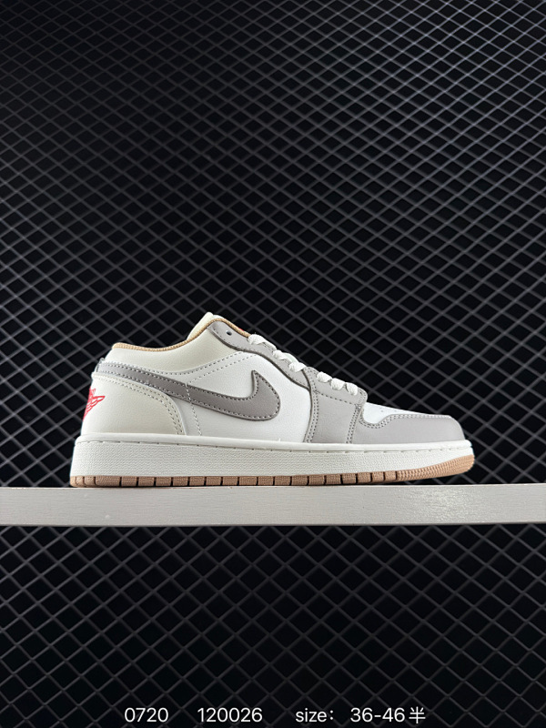 130  Air Jordan 1 Low AJ1 白红 低帮复古文化篮球鞋  市场唯一独家头层皮打造 原鞋原档案开发 原厂皮料 原档冲孔鞋头 正确满胶鞋垫 四线拉帮 原厂织唛标 鞋舌高弹海绵填充