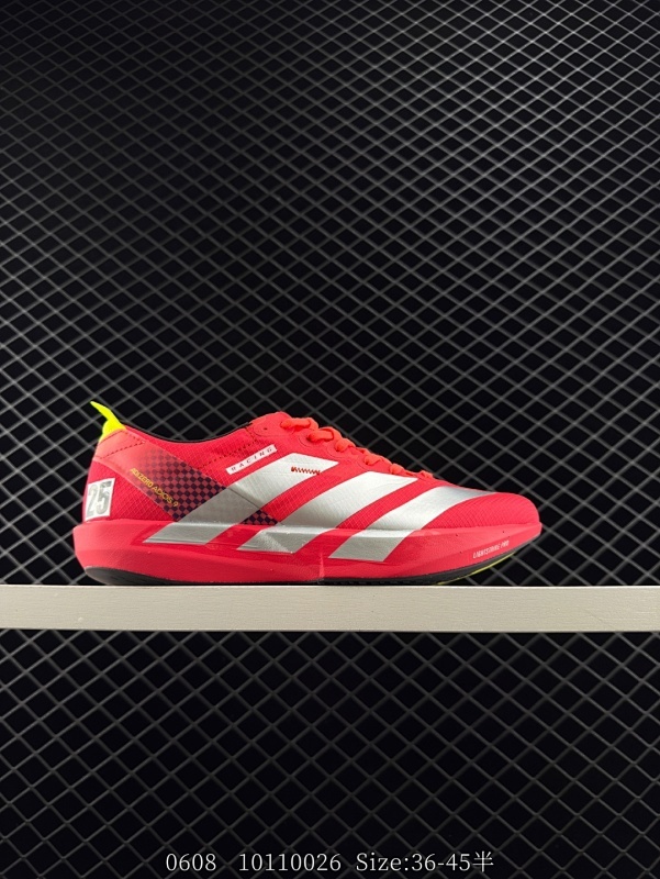 130 公司级✅Adidas Adizero Adios 9 M 马拉松飞线贾卡轻质透气休闲运动跑步鞋 采用双层透气网纱 Flywire动态飞线绑缚鞋面材质 内置Zoom小气垫装置  货号：IH574