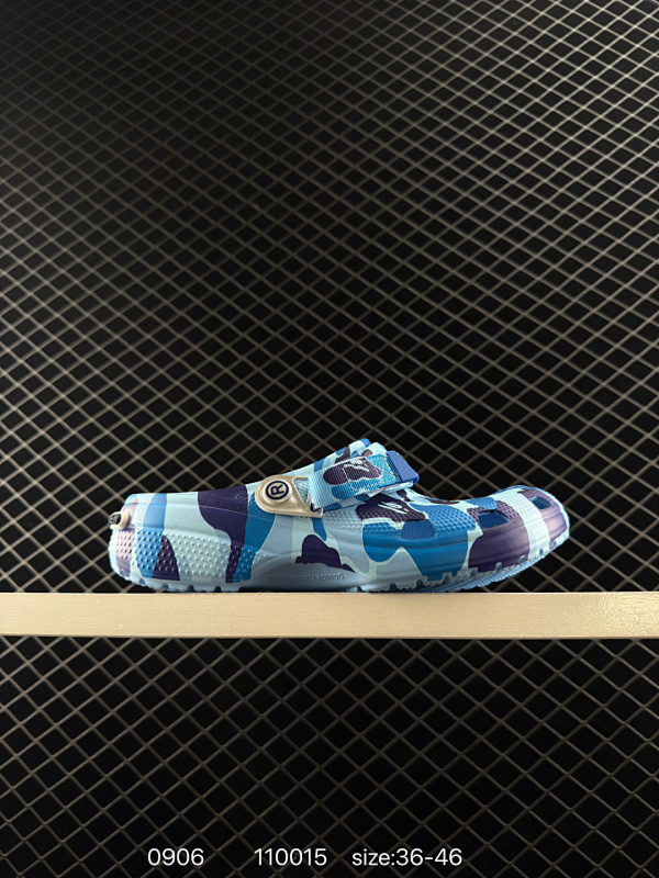 75 卡洛驰x人袁联名 A BATHING APE X CROCS 迷彩印花 M4-M11 ​尺码：36-46 编码：110015