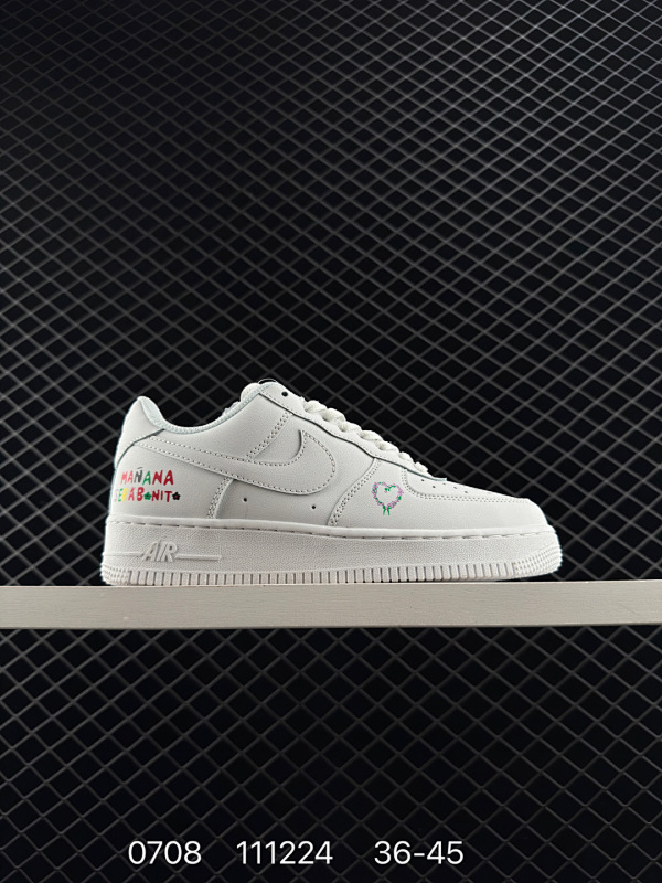 120 NIKE AIR FORCE 1‘07 原楦头原纸板 打造纯正低帮空军版型 专注外贸渠道 全掌内置蜂窝气垫  原盒配件 原厂中底钢印、拉帮完美  货号:315122 111 Size:36～4